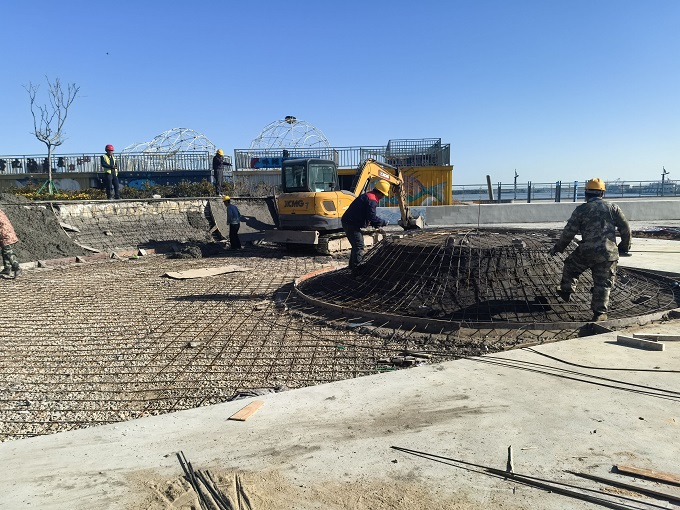 滑板公園施工現(xiàn)場